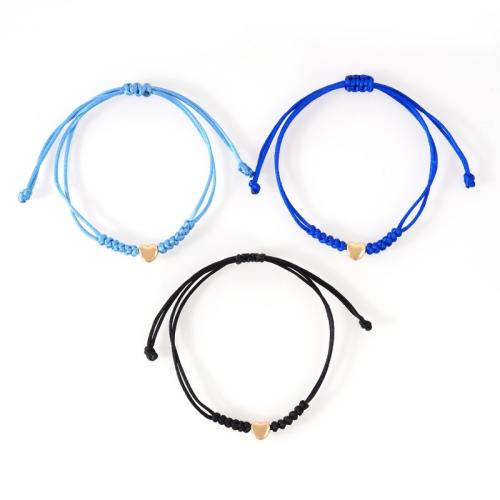 Pulseira de liga de zinco, with Corda de poliéster, três peças & para mulher, Mais cores pare escolha, comprimento Aprox 18-30 cm, vendido por Defina