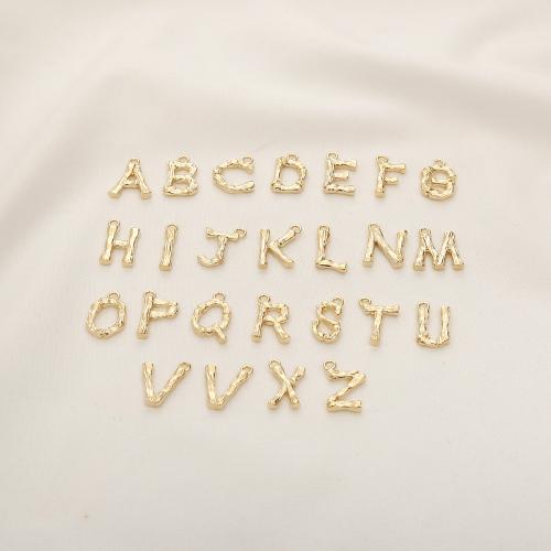 Brass Jewelry Pendants plated letters are from A to Z & DIY Sold By Bag