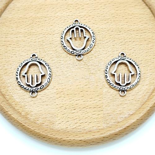 Zinc Alloy Connector Hand antique silver color plated DIY & 1/1 loop Sold By Bag