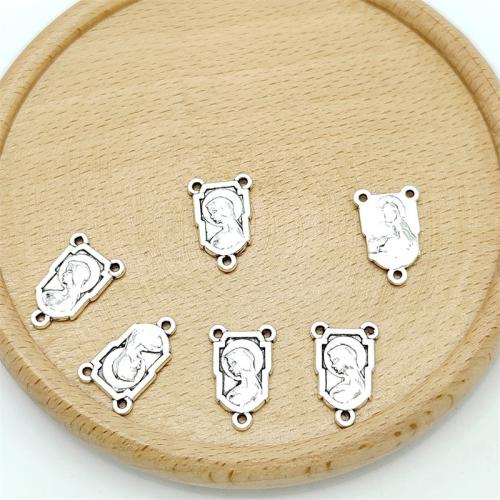 Sinc Alloy Pendants, dath airgid antique plátáilte, DIY & 3-poll, 12x13mm, 100ríomhairí pearsanta/Mála, Díolta De réir Mála