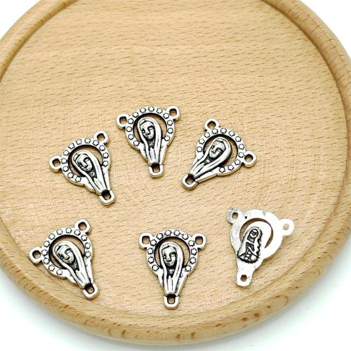 Zinc Alloy Pendants Virgin Mary antique silver color plated DIY & Sold By Bag