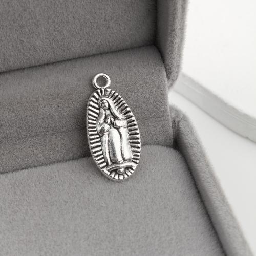 Zinc Alloy Pendants Virgin Mary antique silver color plated DIY Sold By KG