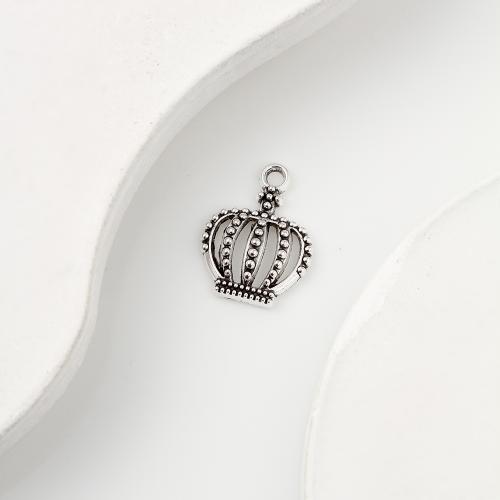 Zinc Alloy Crown Pendants antique silver color plated DIY Sold By KG