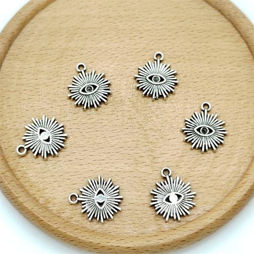 Cink Alloy Privjesci, starinski srebrne boje pozlaćen, možete DIY, 15x18mm, 100računala/Torba, Prodano By Torba