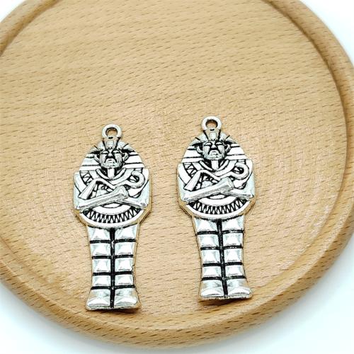 Zinc Alloy Pendants Mummy antique silver color plated DIY & 1/1 loop Sold By Bag