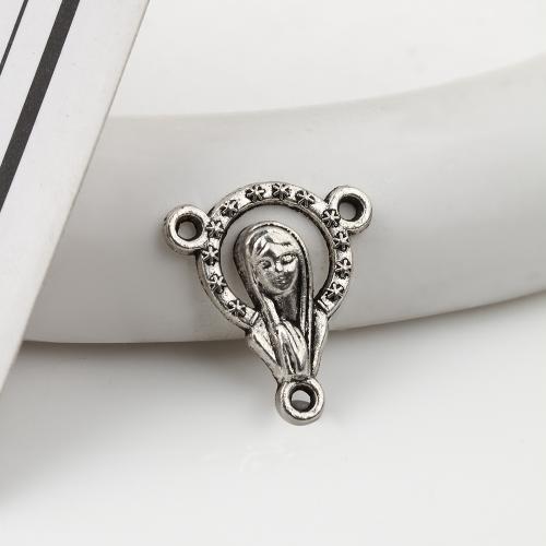 Zinc Alloy Pendants Virgin Mary antique silver color plated DIY & Sold By KG