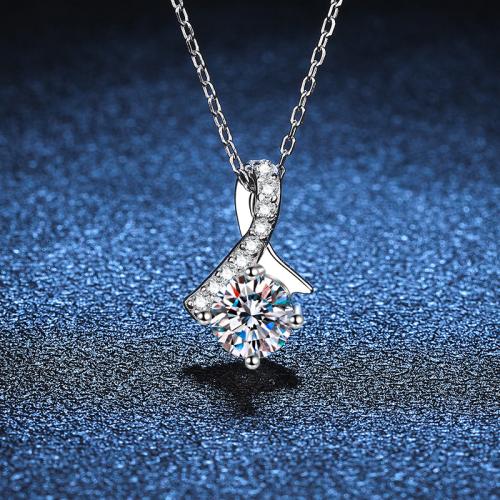 925 Sterling Silver Necklaces with 2inch extender chain Bowknot cross chain & for woman Length Approx 15.7 Inch Sold By PC