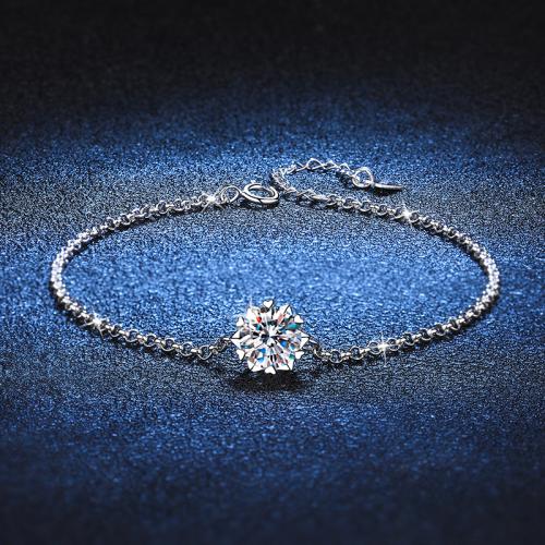 925 Sterling Silver Bracelet with 1.2inch extender chain & for woman Length Approx 6.3 Inch Sold By PC