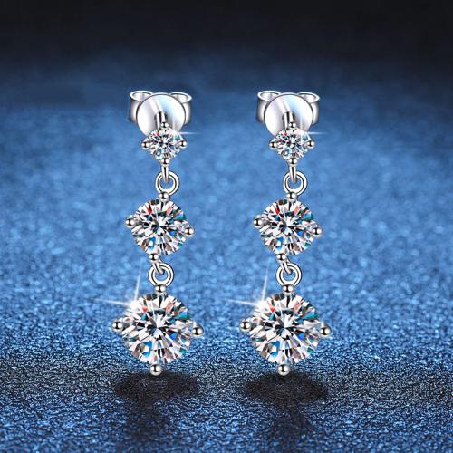 925 пробы Сережка, различные материалы для выбора & Женский, earring length 15-20mm, продается Пара