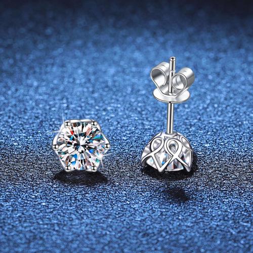 925 Sterling Sølv Stud Earring, Rose, forskellige stilarter for valg & for kvinde, Solgt af par