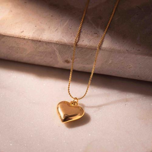 Stainless Steel Jewelry Necklace 304 Stainless Steel with 5cm extender chain 18K gold plated fashion jewelry & for woman golden Length Approx 41 cm Sold By PC