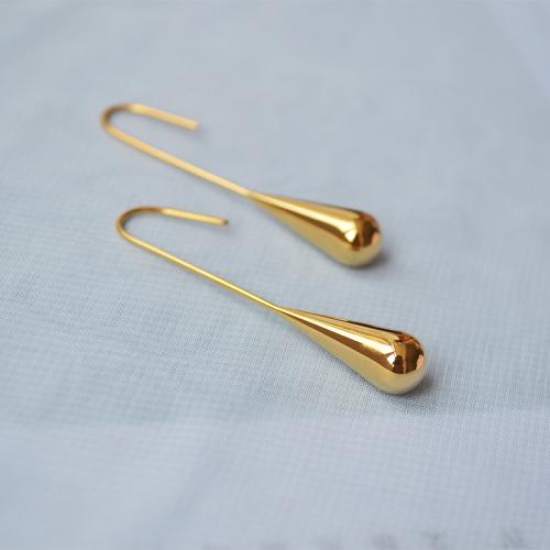 Brass Drop Earring Teardrop fashion jewelry & for woman 46mm Sold By Pair