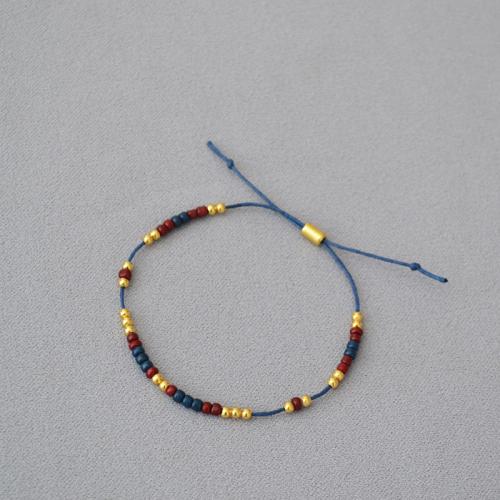 metal Pulsera, con Seedbead, Longitud Ajustable & Joyería & para mujer, longitud aproximado 17 cm, Vendido por UD