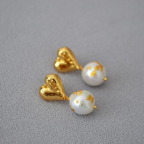 Messing oorbelknoppen, met Shell Pearl, mode sieraden & voor vrouw, 12mm, Verkocht door pair