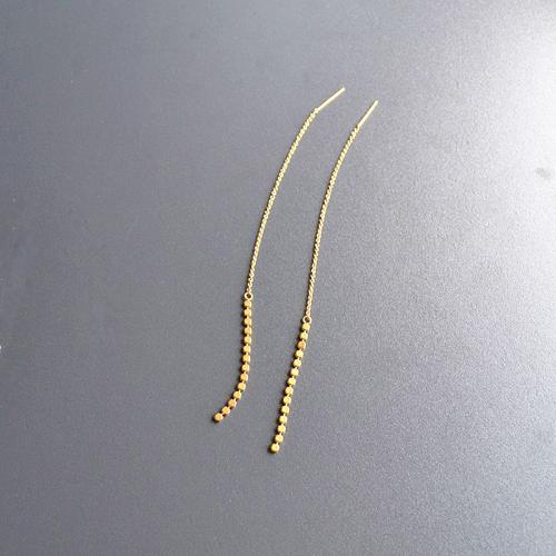 Brass Thread Through Earrings fashion jewelry & for woman 120mm Sold By Pair