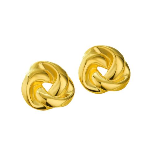 Stainless Steel Stud Earrings 304 Stainless Steel fashion jewelry & for woman golden Sold By Pair