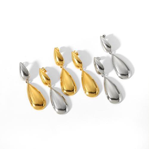 Stainless Steel Drop Earring 304 Stainless Steel Teardrop fashion jewelry & for woman Sold By Pair