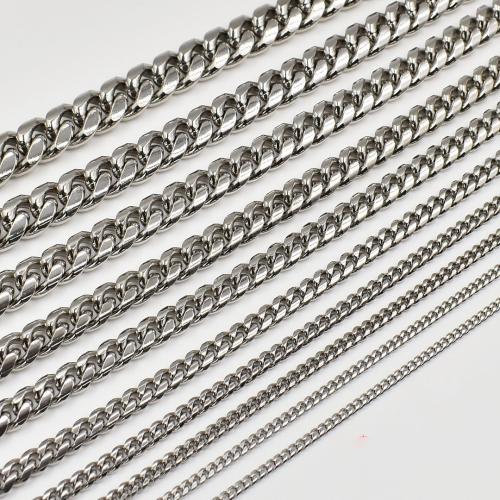 Stainless Steel Jewelry Chain 304 Stainless Steel DIY & machine polishing original color Sold By Bag