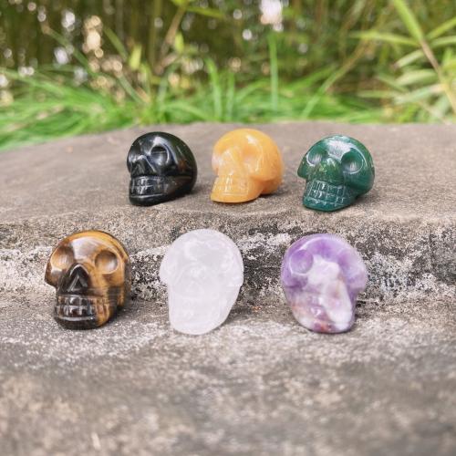 Fashion Decoration Natural Stone Skull Carved for home and office nickel lead & cadmium free Sold By PC