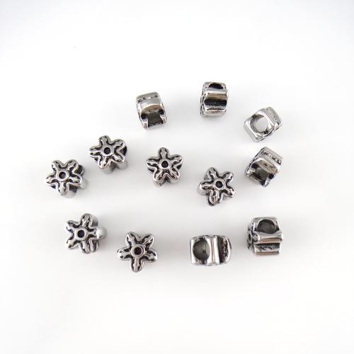 Stainless Steel Beads 304 Stainless Steel Flower plated DIY Sold By PC