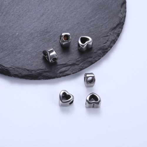 Stainless Steel Beads 304 Stainless Steel Heart plated DIY Sold By PC