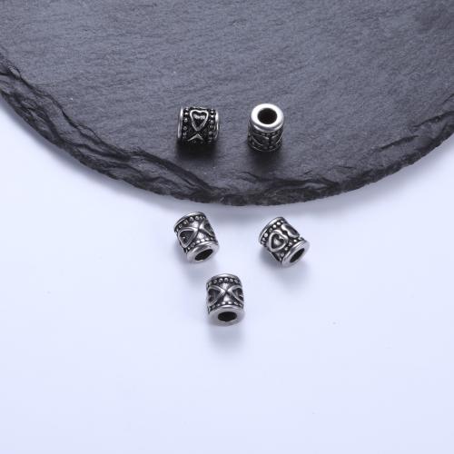 Edelstahl-Beads, 304 Edelstahl, Zylinder, plattiert, DIY, verkauft von PC