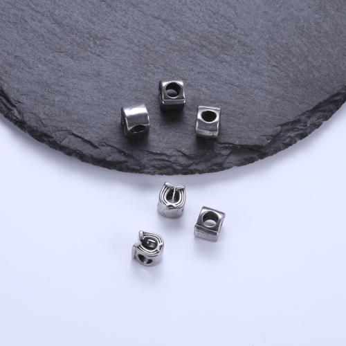 Stainless Steel Beads 304 Stainless Steel Letter U plated DIY Sold By PC