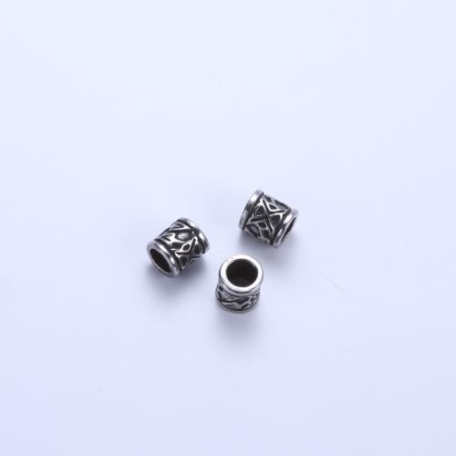 Edelstahl-Beads, 304 Edelstahl, Zylinder, plattiert, DIY, verkauft von PC