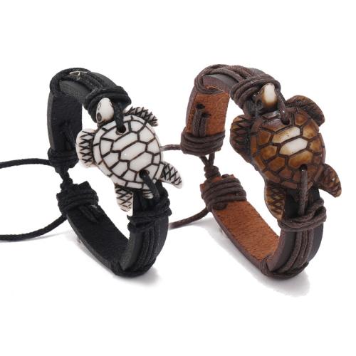 PU cavo bracciali, with corda di cera & acrilico, fatto a mano, gioielli di moda & unisex, nessuno, Lunghezza 18 cm, Venduto da set