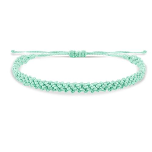 Fashion Opret Wax Cord Armbånd, Voks, med 3CM extender kæde, håndlavet, Unisex, flere farver til valg, Længde Ca. 17 cm, Solgt af PC