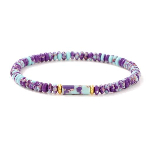 Gemstone Bracelets Zinc Alloy with Gemstone handmade Unisex Sold By PC