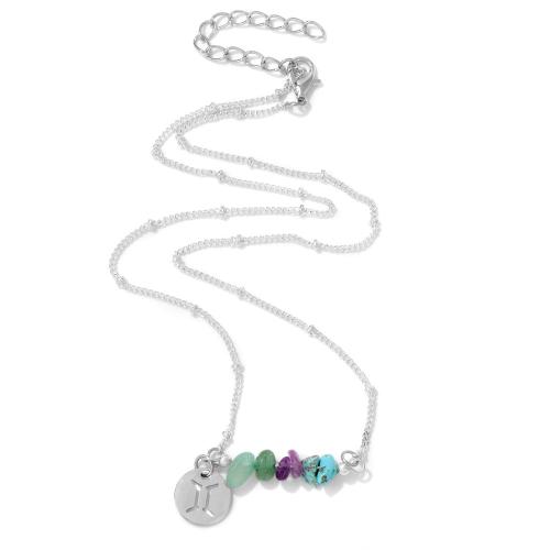 Collana in acciaio inossidabile, 304 acciaio inox, with Ghiaia naturale, fatto a mano, gioielli costellazione & stili diversi per la scelta & per la donna, nessuno, Venduto da PC