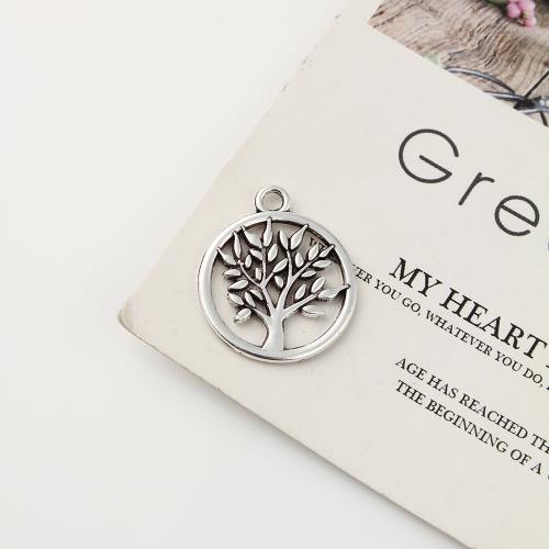 Zinc Alloy Pendler, Tree, antik sølv farve forgyldt, du kan DIY, 20x17x1mm, 400pc'er/KG, Solgt af KG