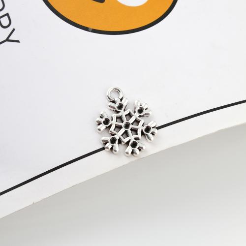 Zinc Alloy Pendler, Snowflake, antik sølv farve forgyldt, du kan DIY, 14x1x18mm, 1100pc'er/KG, Solgt af KG