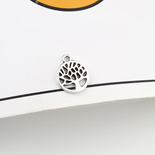 Zinc Alloy Pendler, Tree, antik sølv farve forgyldt, du kan DIY, 10x1x13mm, 1800pc'er/KG, Solgt af KG