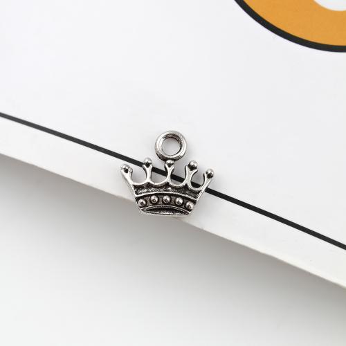 Zinc Alloy Crown Pendants antique silver color plated DIY Sold By KG