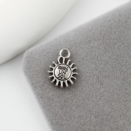 Zinc Alloy Pendants Sun antique silver color plated DIY Sold By KG