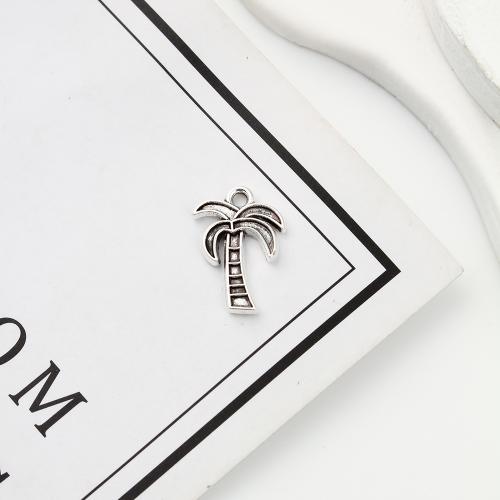 Zinc Alloy Pendants Palm Tree antique silver color plated DIY Sold By KG