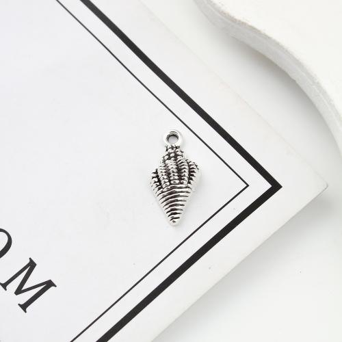 Zinc Alloy Pendants Conch antique silver color plated DIY Sold By KG