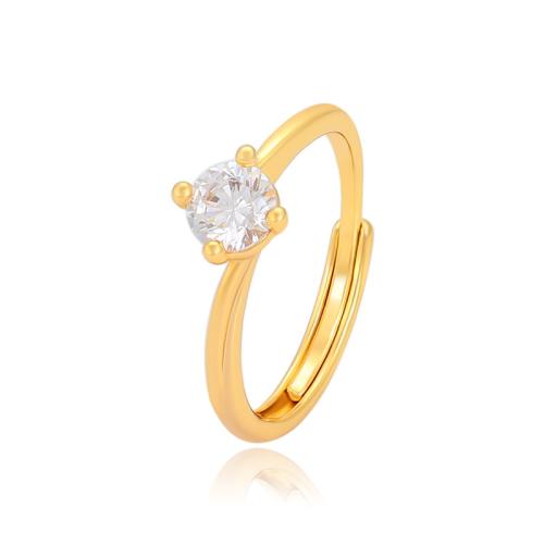 Zinc Alloy Finger Ring fashion jewelry & micro pave cubic zirconia & for woman Sold By PC