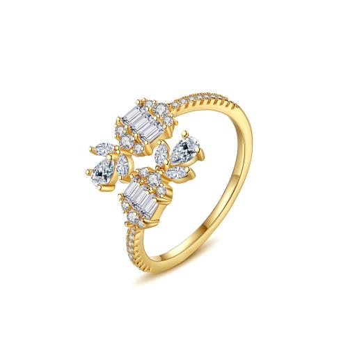 Cubic Zirconia Micro Pave Brass Ring fashion jewelry & micro pave cubic zirconia & for woman Sold By PC