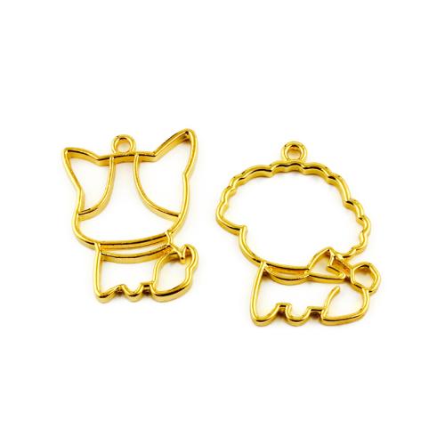 Zinc Alloy Animal Pendants gold color plated DIY Sold By Bag