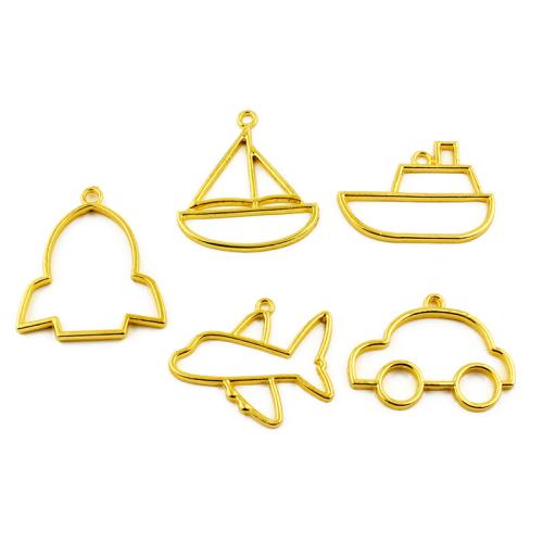 Zinc Alloy Pendants gold color plated DIY Sold By Bag