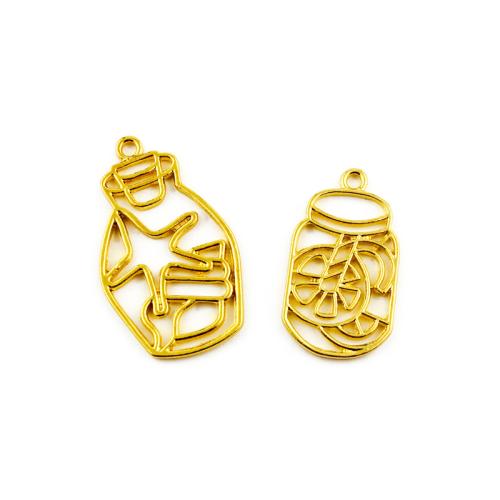 Zinc Alloy Pendants gold color plated DIY Sold By Bag