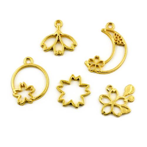 Zinc Alloy Pendants gold color plated DIY Sold By Bag