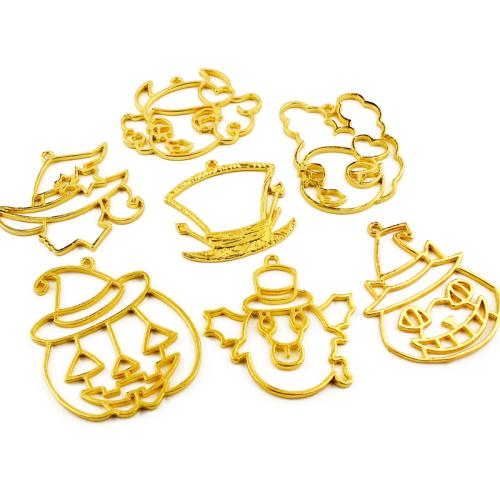 Zinc Alloy Pendants gold color plated DIY Sold By Bag