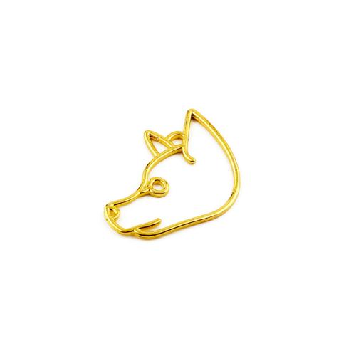 Zinc Alloy Animal Pendants gold color plated DIY Sold By Bag