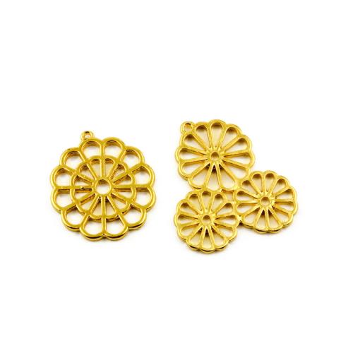 Zinc Alloy Flower Pendants gold color plated DIY 100/Bag Sold By Bag