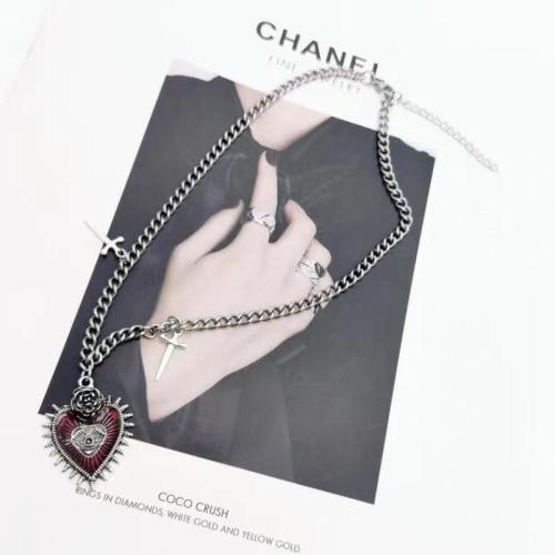 Halloween Necklace Zinc Alloy plated Halloween Design & fashion jewelry & for woman original color Length 50 cm Sold By PC