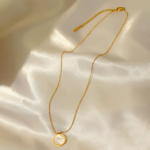 Collier de bijoux en acier inoxydable, Acier inoxydable 304, avec 65mm chaînes de rallonge, Plaqué d'or 14K, bijoux de mode & naturel & pour femme, Longueur 384 mm, Vendu par PC